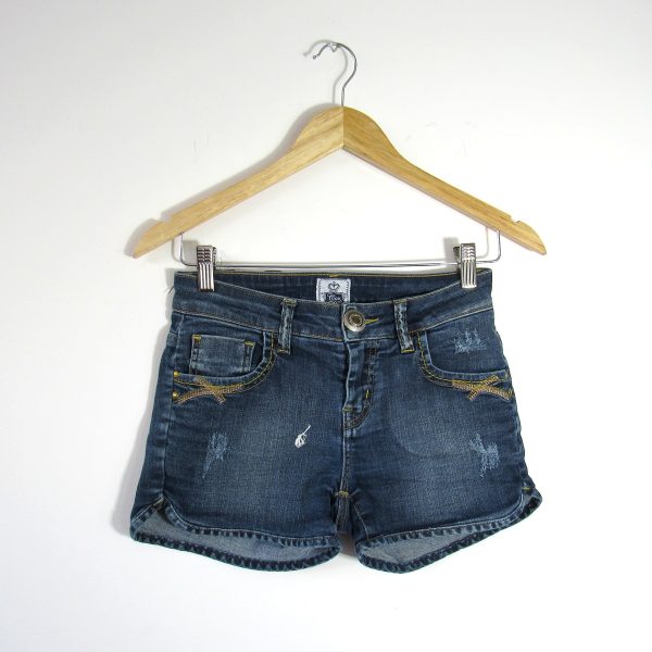 Shorts jeans, Cor de Rosa, Tamanho 36, Comprimento 26 cm