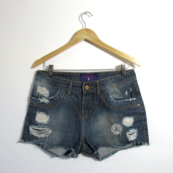 Shorts jeans, Polo Wear, Tamanho 40, Comprimento 32 cm