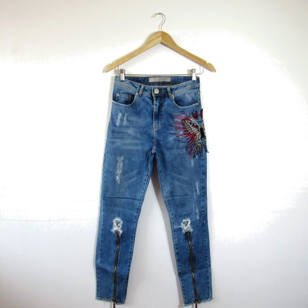 Calça jeans, Caos, Tamanho 36, Comprimento 98 cm