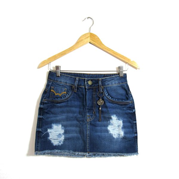 Saia Jeans, Forum, Tamanho 36, Comprimento 36 cm