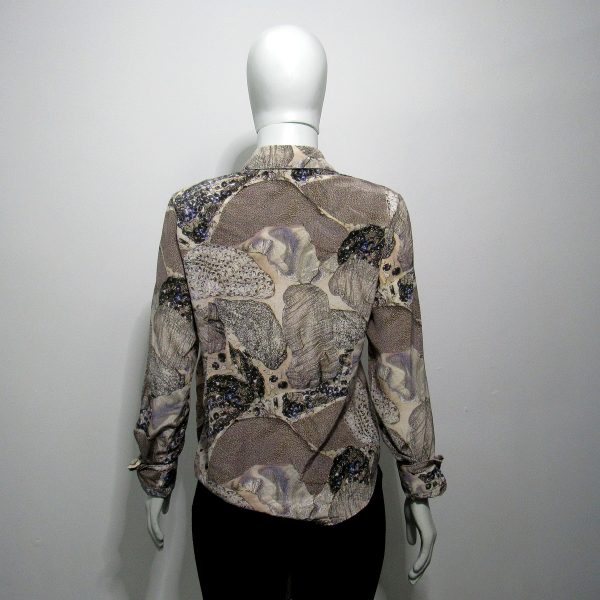 Alternative view of Blusa manga longa, Achadinhos MBB, Tamanho P, Comprimento 60 cm, 100% SEDA