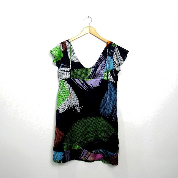 Alternative view of Vestido curto, Luigi Bertolli, Tamanho P, Comprimento 86 cm