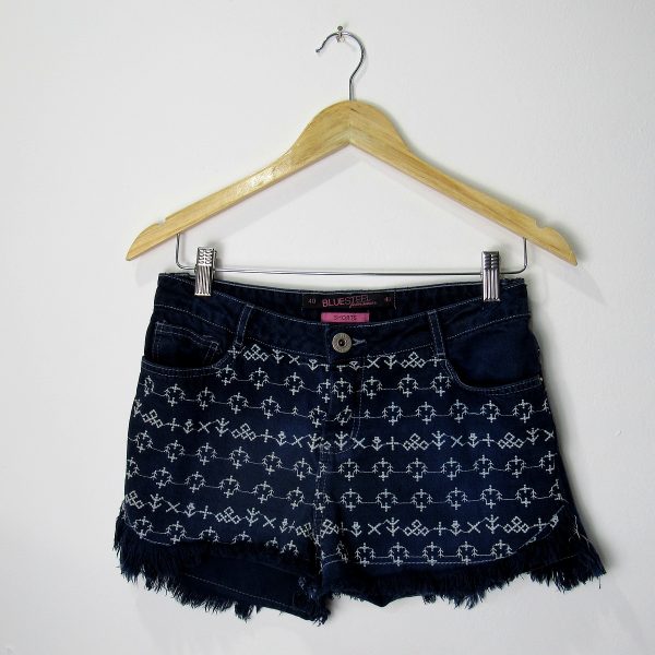 Shorts jeans, Blue Steel, Tamanho 38, Comprimento 32 cm