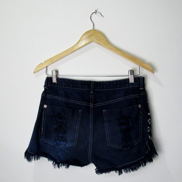 Alternative view of Shorts jeans, Blue Steel, Tamanho 38, Comprimento 32 cm
