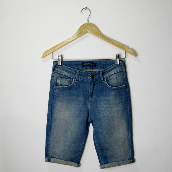 Shorts jeans, M. Officer, Tamanho 36, Comprimento 48 cm