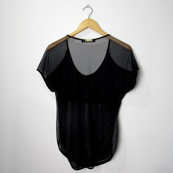 Alternative view of Blusa manga curta, Morena rosa, Tamanho M, Comprimento 70 cm