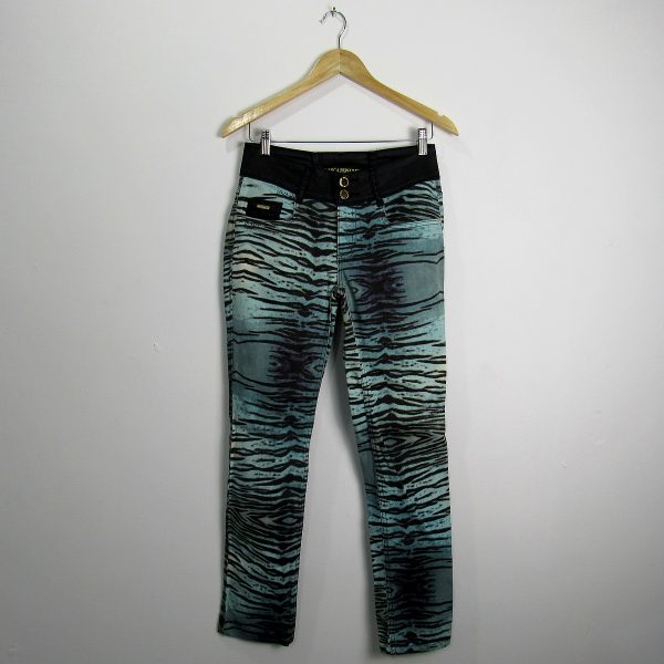 Calça Sarja, Lança Perfume, Tamanho 38, Comprimento 100 cm