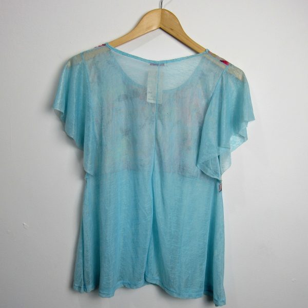 Alternative view of Blusa manga curta, Anjotex, Tamanho M, Comprimento 65 cm