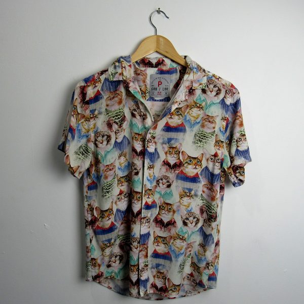 Blusa manga curta, Blue Steel, Tamanho P, Comprimento 76 cm