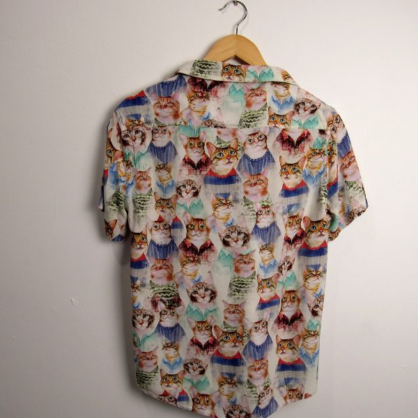 Alternative view of Blusa manga curta, Blue Steel, Tamanho P, Comprimento 76 cm