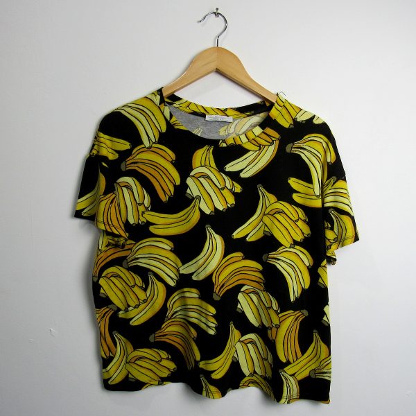 Blusa manga curta, Zara, Tamanho M, Comprimento 60 cm