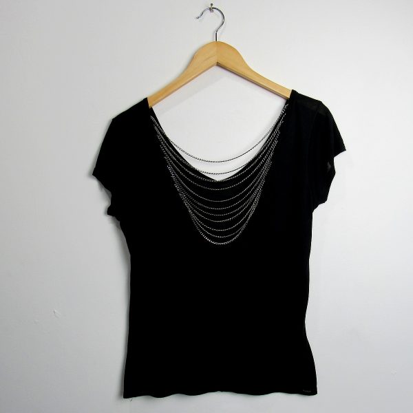 Blusa manga curta, Eqoos, Tamanho M, Comprimento 62 cm