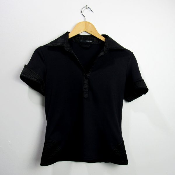 Blusa manga curta, Shoulder, Tamanho P, Comprimento 60 cm