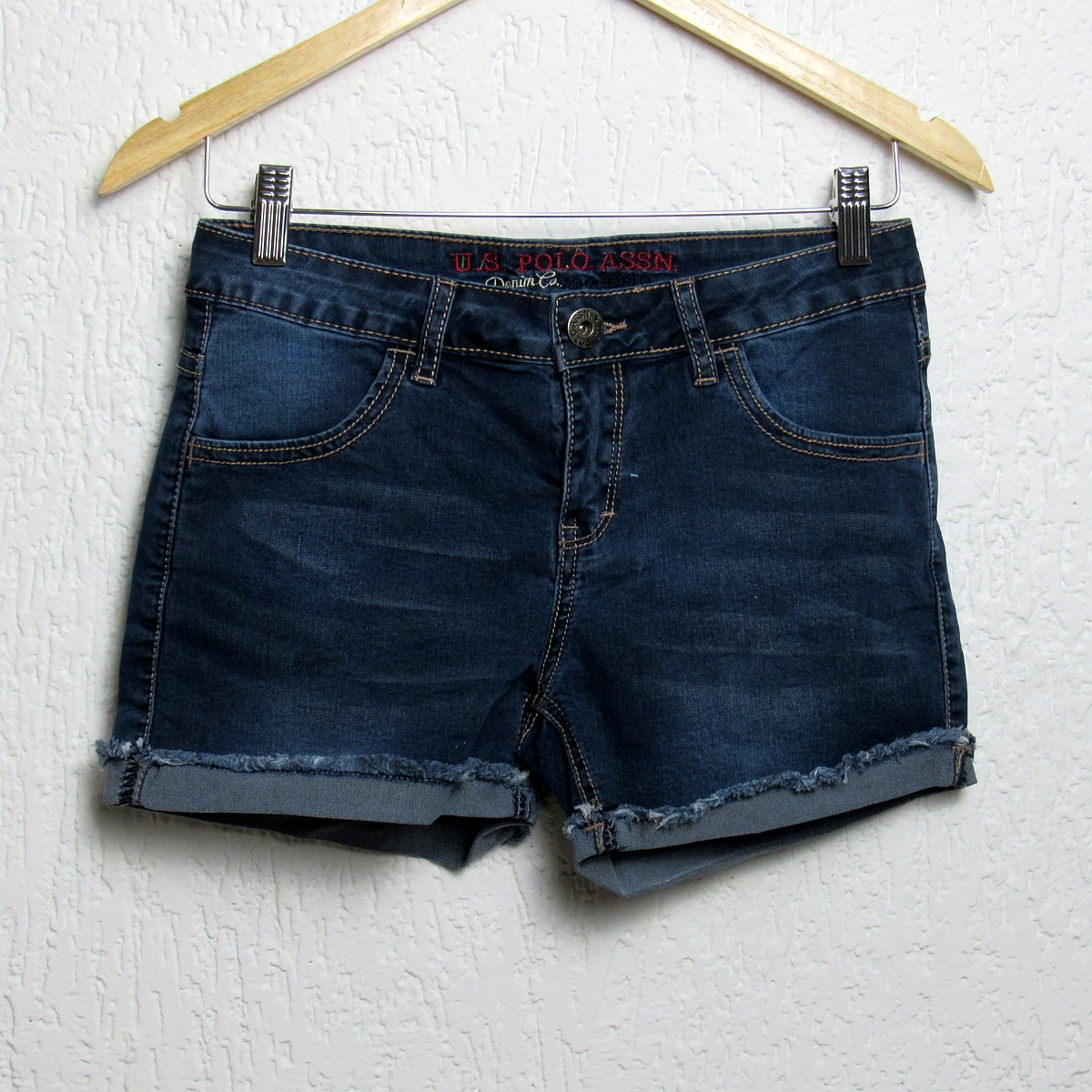 Shorts jeans, Us Polo Assn, Tamanho 36, Comprimento 30 cm