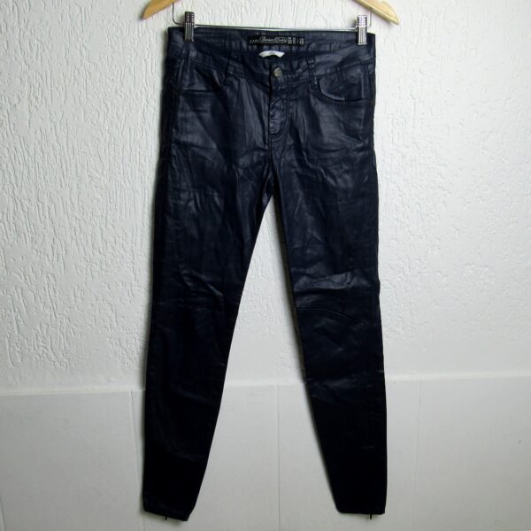 Calça de Couro, Zara, Tamanho 38, Comprimento 96 cm