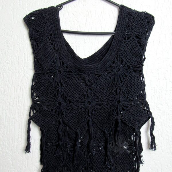 Alternative view of Vestido curto, Farm, Tamanho P, Comprimento 90 cm, Croche