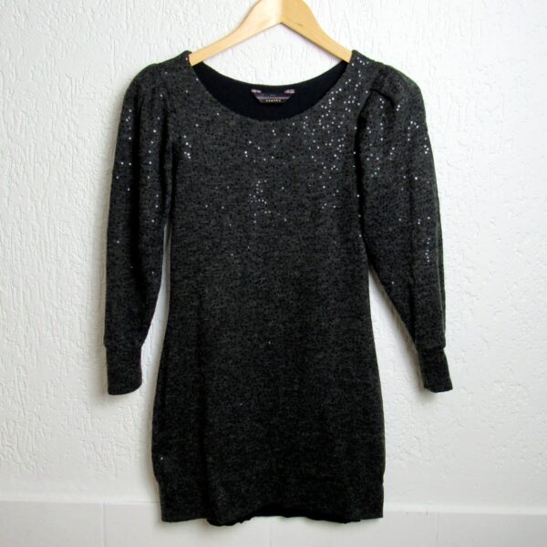 Vestido curto, Cantão, Tamanho P, Comprimento 76 cm, Lantejola
