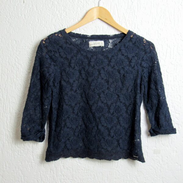 Blusa manga longa, Abercrombie, Tamanho P, Comprimento 50 cm, Usado