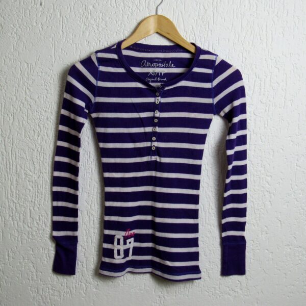 Blusa manga longa, Aéropostale, Tamanho P, Comprimento 62 cm, Usado