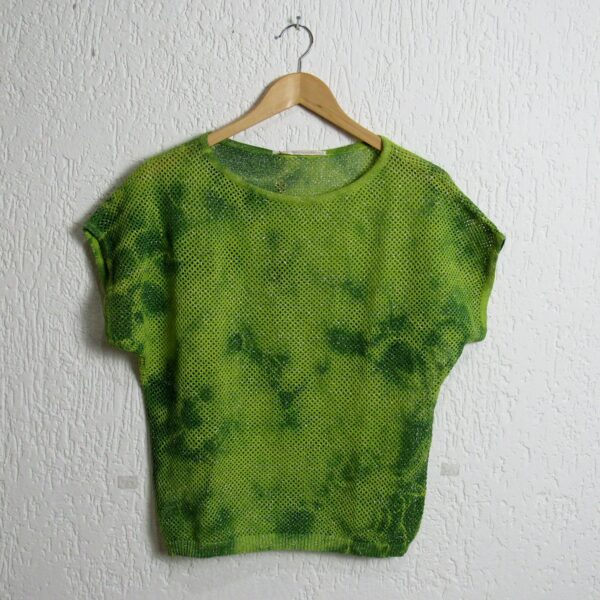 Blusa manga curta, Maria Valentina, Tamanho M, Comprimento 60 cm, Usado