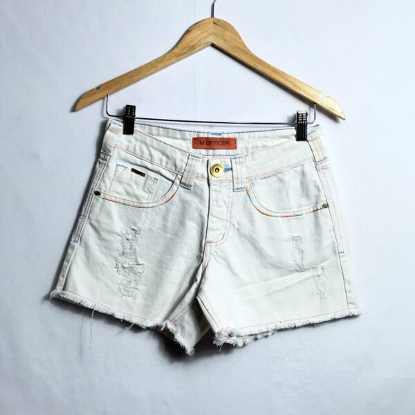 Shorts jeans, M Officer, Tamanho 38, Comprimento 30 cm, Usado