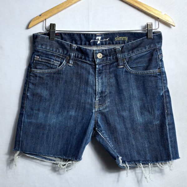 Shorts jeans, 7 for all mankind, Tamanho 40, Comprimento 38 cm, Usado