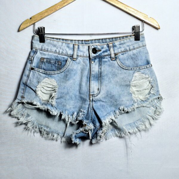 Shorts jeans, Rosa Chá, Tamanho 36, Comprimento 28 cm, Usado