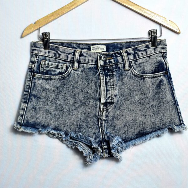 Shorts jeans, Forever 21, Tamanho 38, Comprimento 26 cm, Usado