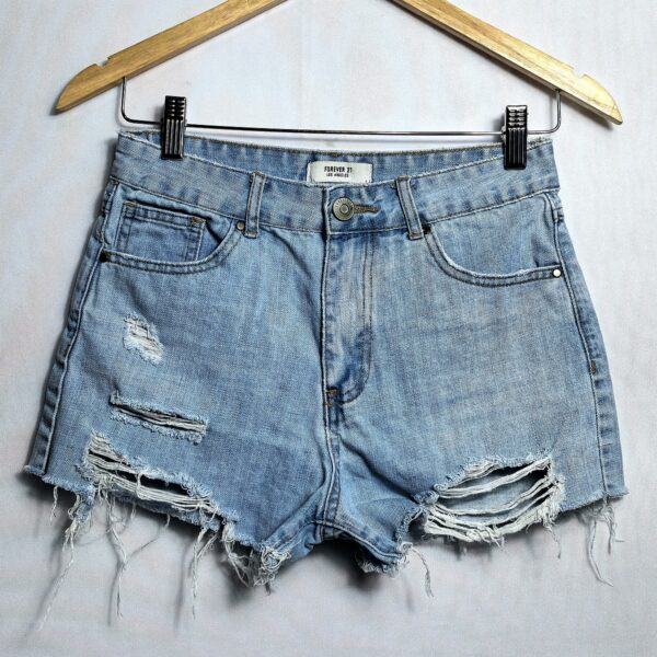 Shorts jeans, Forever 21, Tamanho 34, Comprimento 28 cm, Usado