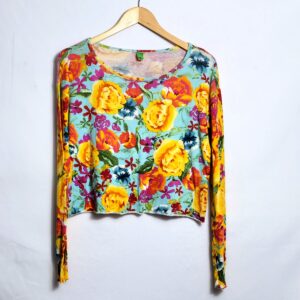 Blusa manga longa, Farm, Tamanho M, Comprimento 52 cm, Usado