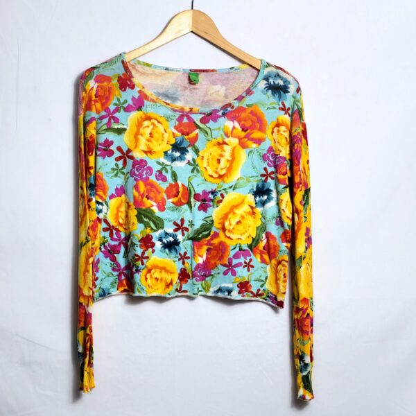 Blusa manga longa, Farm, Tamanho M, Comprimento 52 cm, Usado